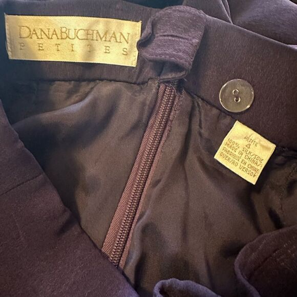 Dana Buchanan Petites Silk Suit Purple - Picture 10 of 11